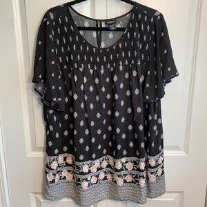 Torrid - Short Sleeve Black Blouse - Size 3